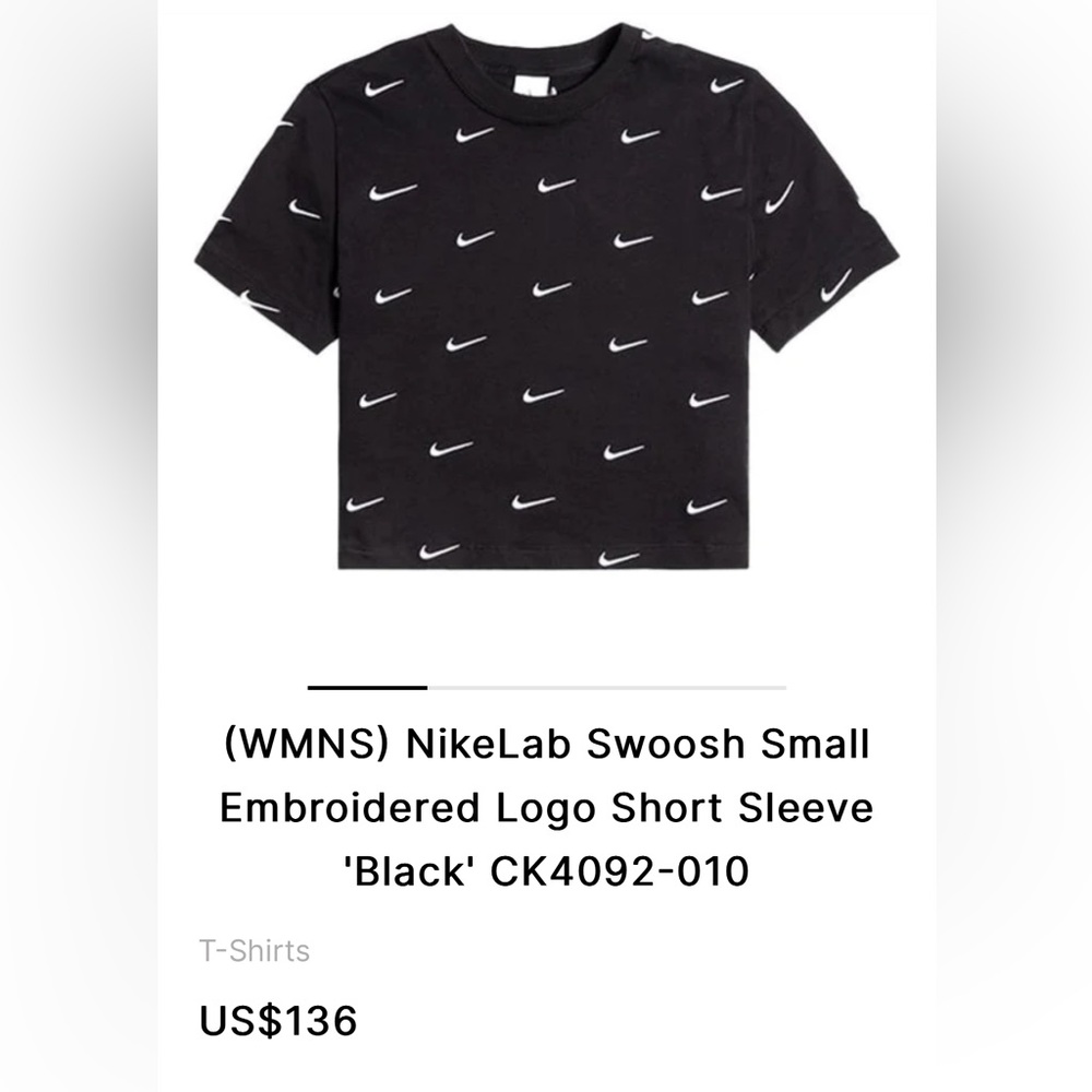 NikeLab All Over Swoosh Logo Shirt, Women’s Medium - Picture 7 of 8